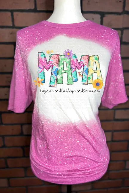 Personalized Summertime Alpha Bleached Tee The Blended Owl