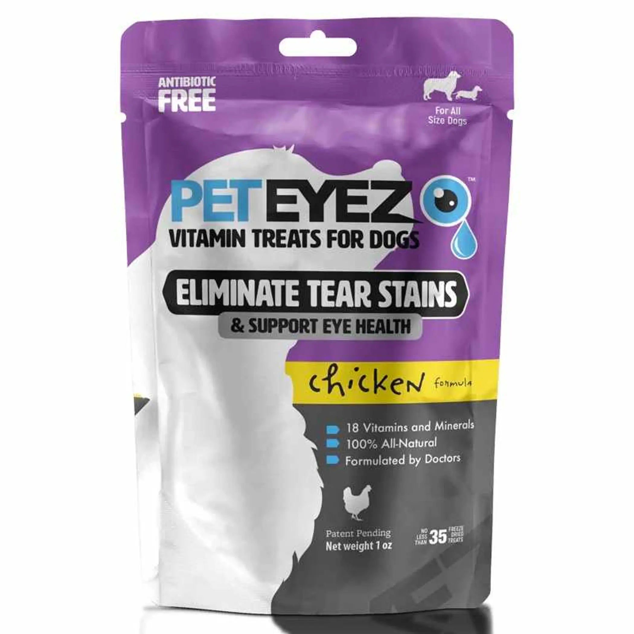 Pet Eyez Vitamin Treats for Dogs Chicken Formula 1oz Pet Eyez