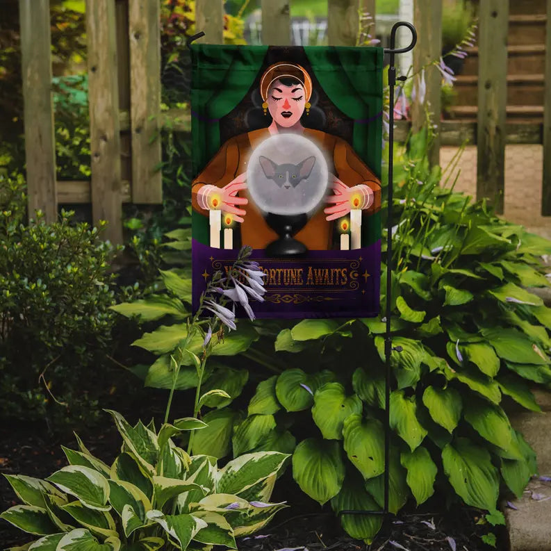 Peterbald Cat Halloween Garden Flag Caroline's Treasures