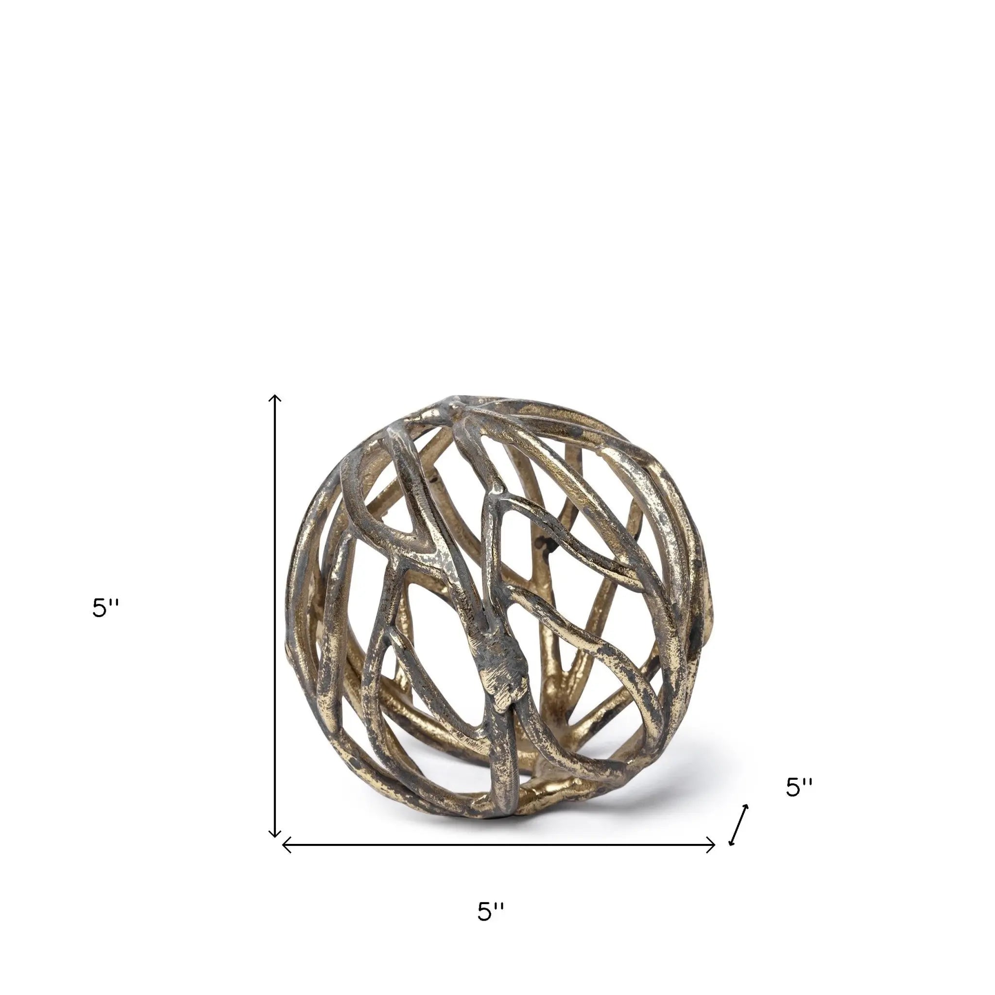 Petite Gold Metal Tree Branch Sculpture Homeroots Home Decor