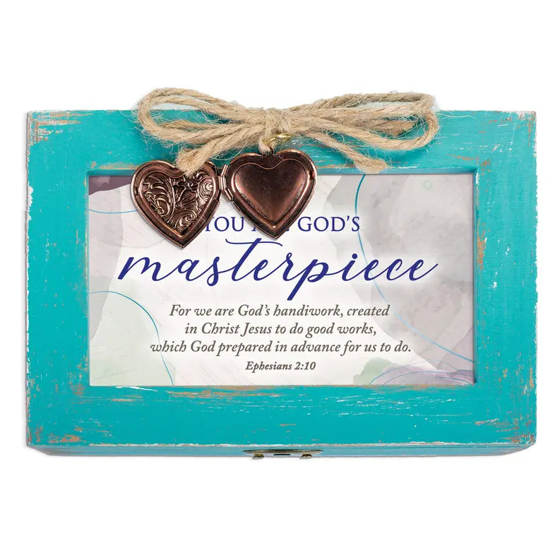 Petite Locket Music Box Masterpiece Teal Dicksons Inc