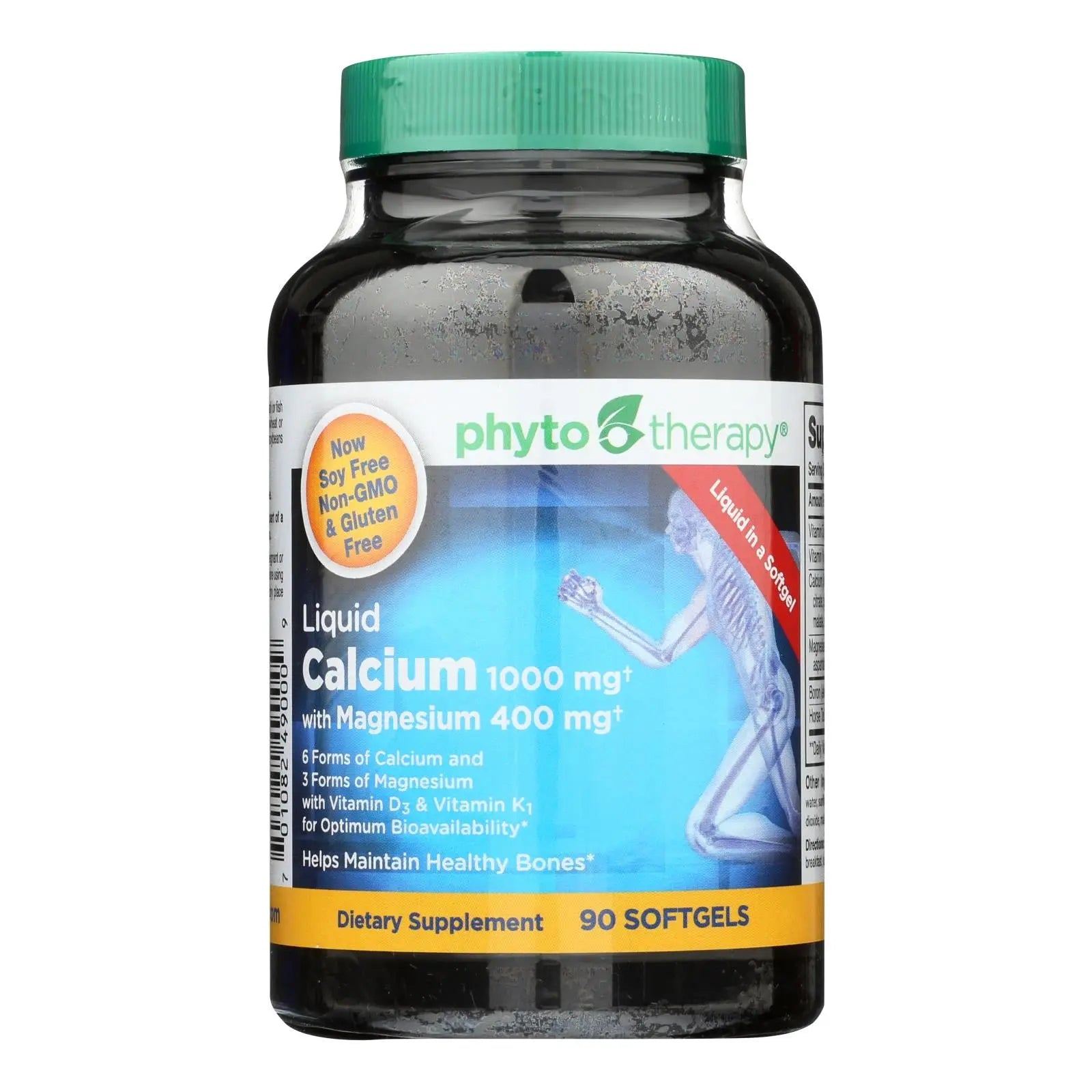 Phyto-therapy Liquid Calcium - 1000 Mg - 90 Softgels - GreatEagleInc