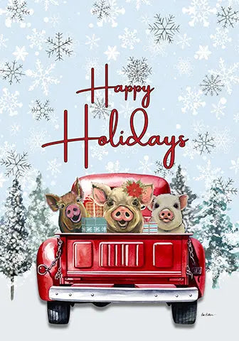 Pig - Hippie Hound Studio Best of Breed Holiday House and Garden Flag Best of Breed