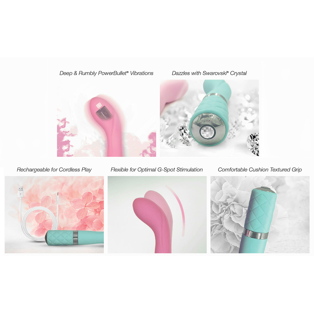 Pillow Talk Sassy G-Spot - Teal BMS