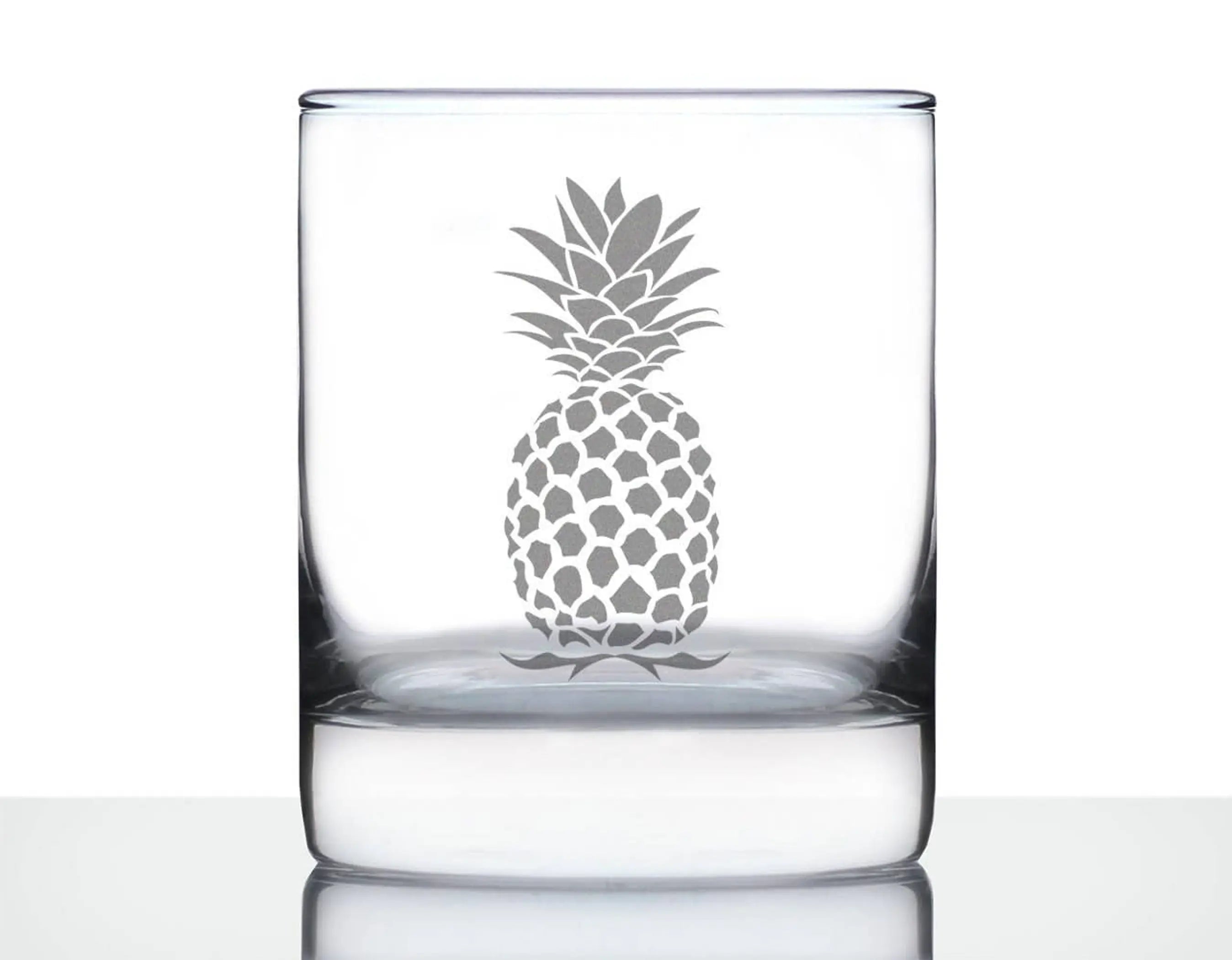 Pineapple Whiskey Rocks Glass - Tropical Gifts and Decor Bevvee