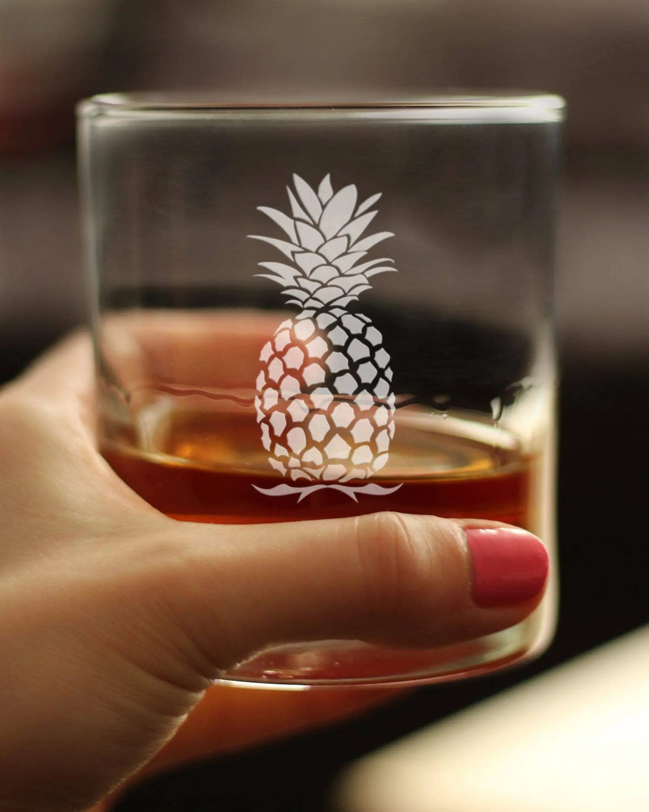 Pineapple Whiskey Rocks Glass - Tropical Gifts and Decor Bevvee