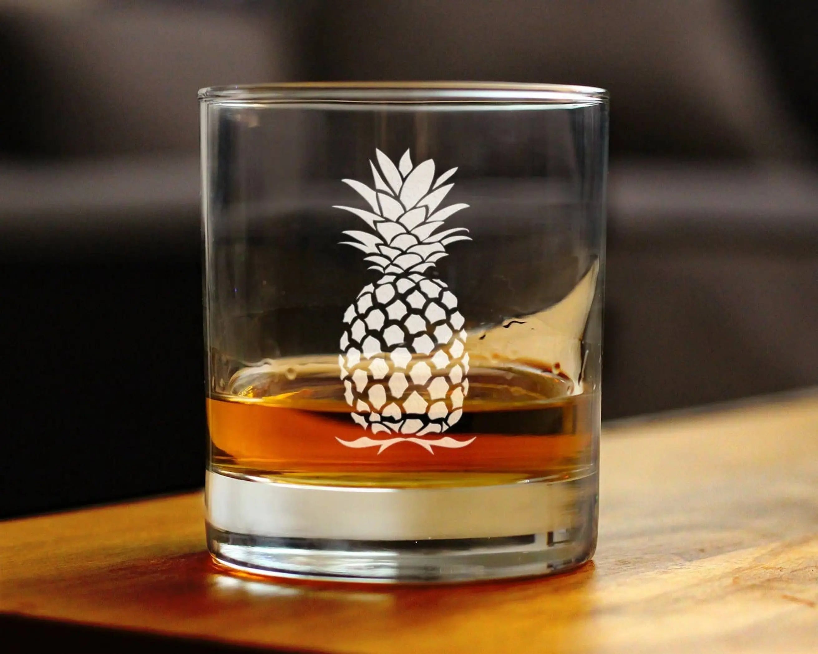 Pineapple Whiskey Rocks Glass - Tropical Gifts and Decor Bevvee