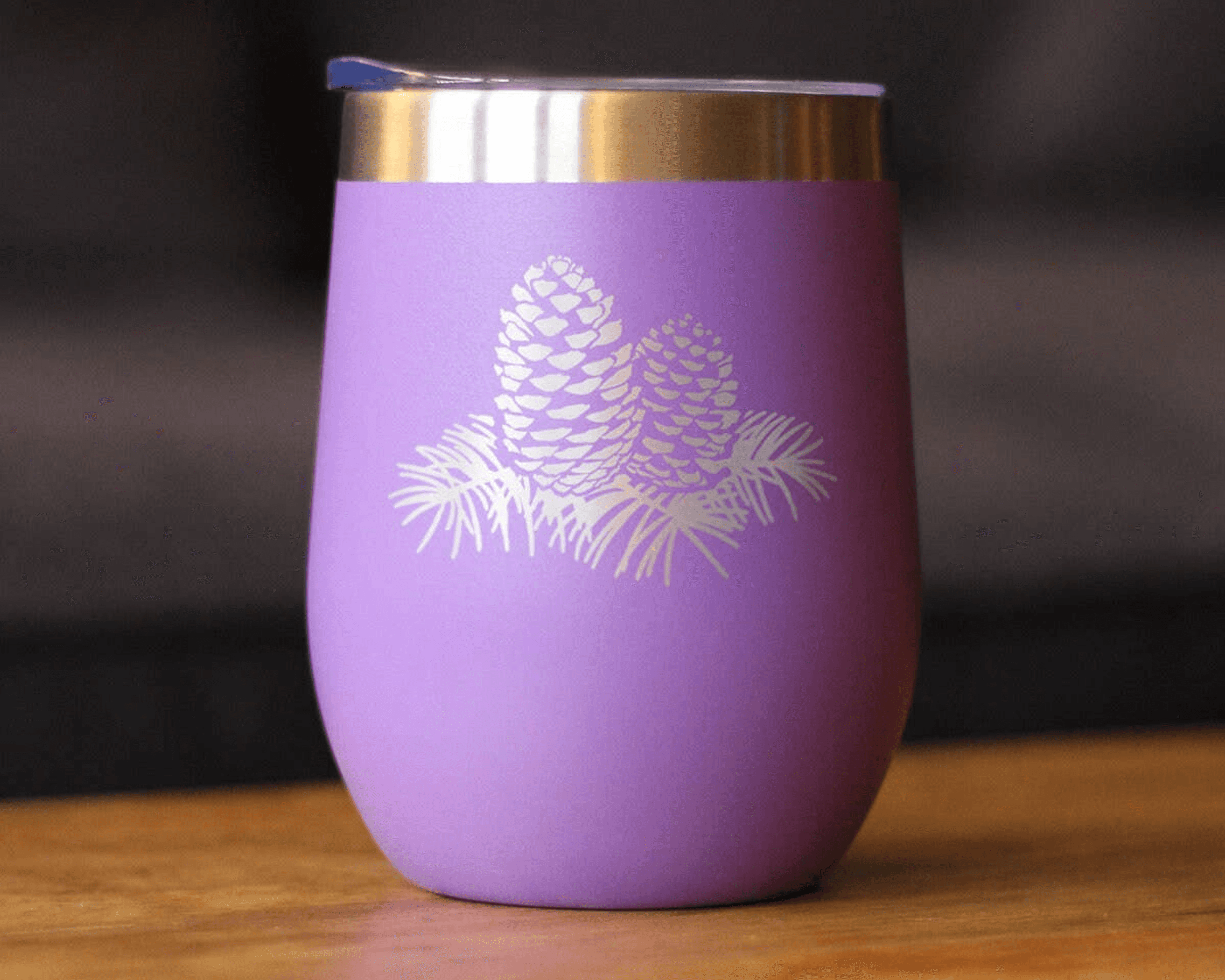 Pinecones Insulated Wine Tumbler - Pine Cone Gifts and Decor Bevvee
