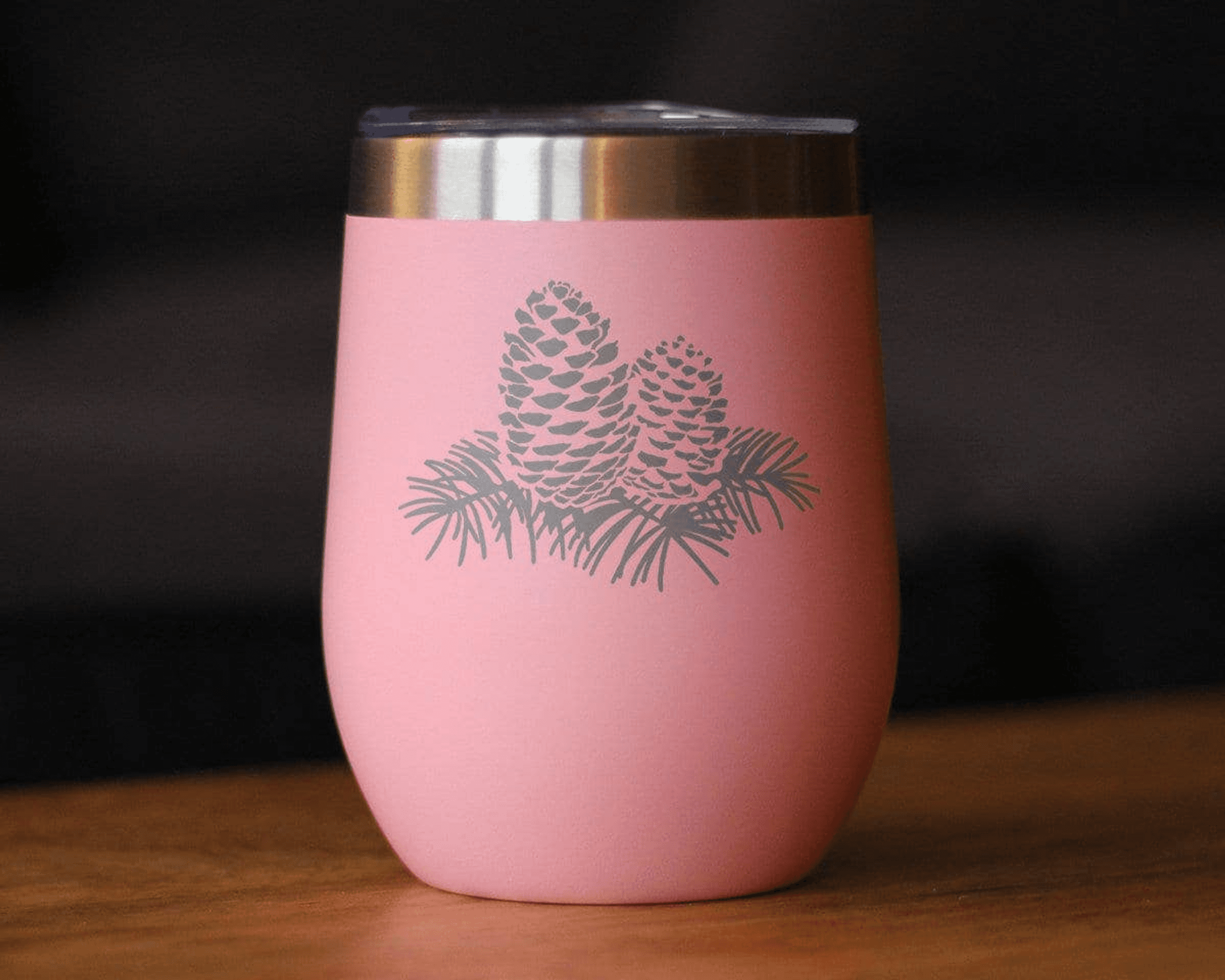 Pinecones Insulated Wine Tumbler - Pine Cone Gifts and Decor Bevvee