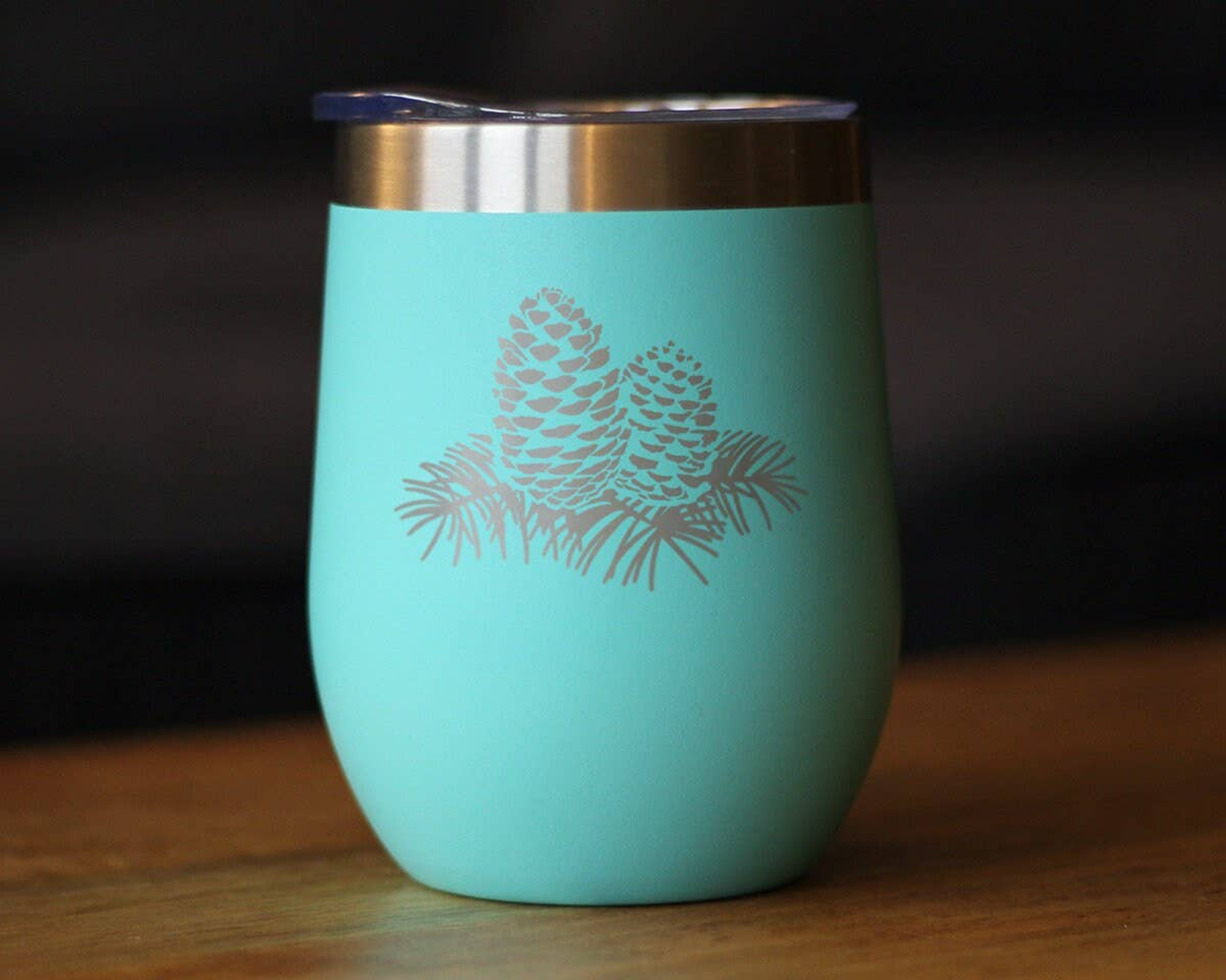 Pinecones Insulated Wine Tumbler - Pine Cone Gifts and Decor Bevvee