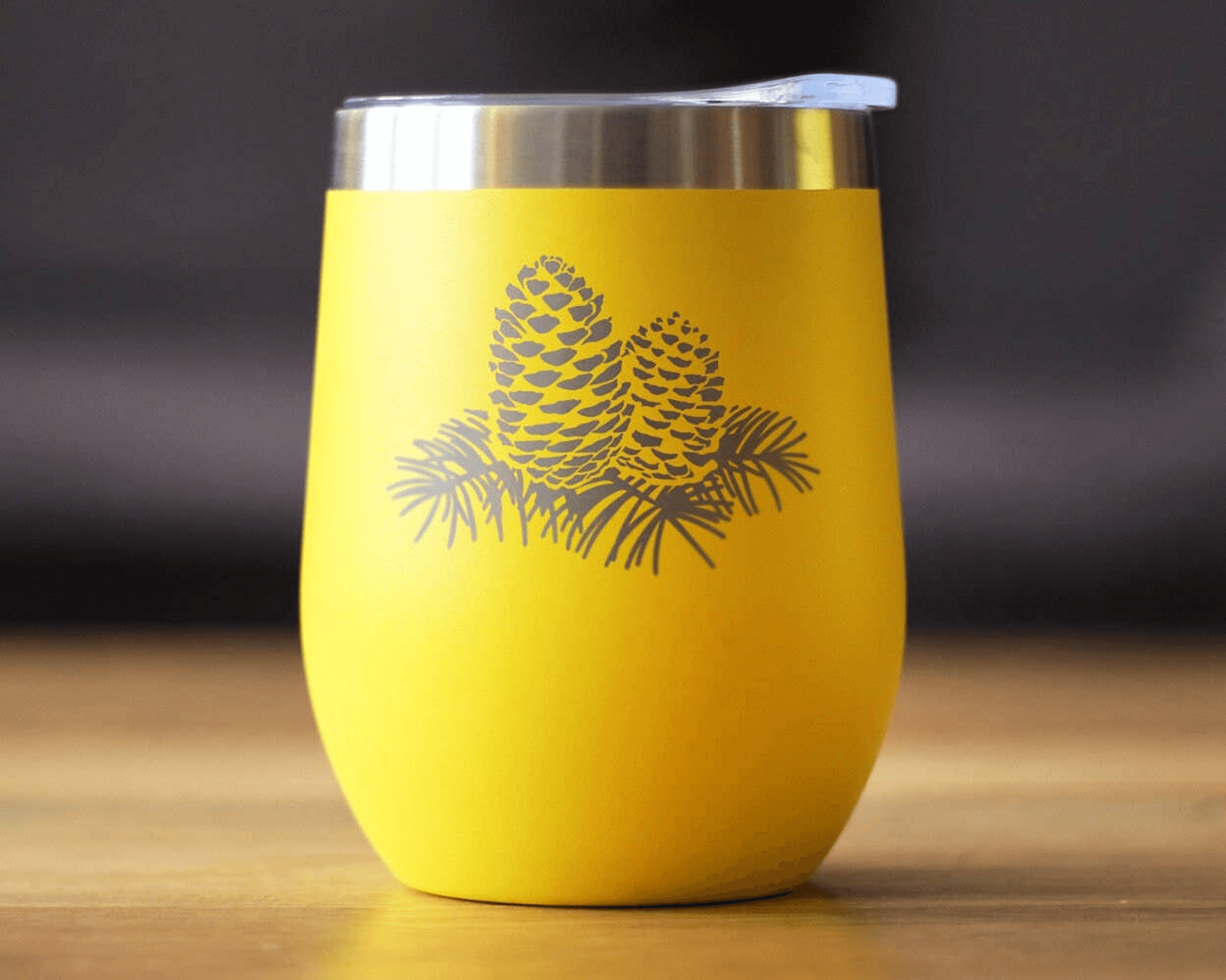 Pinecones Insulated Wine Tumbler - Pine Cone Gifts and Decor Bevvee