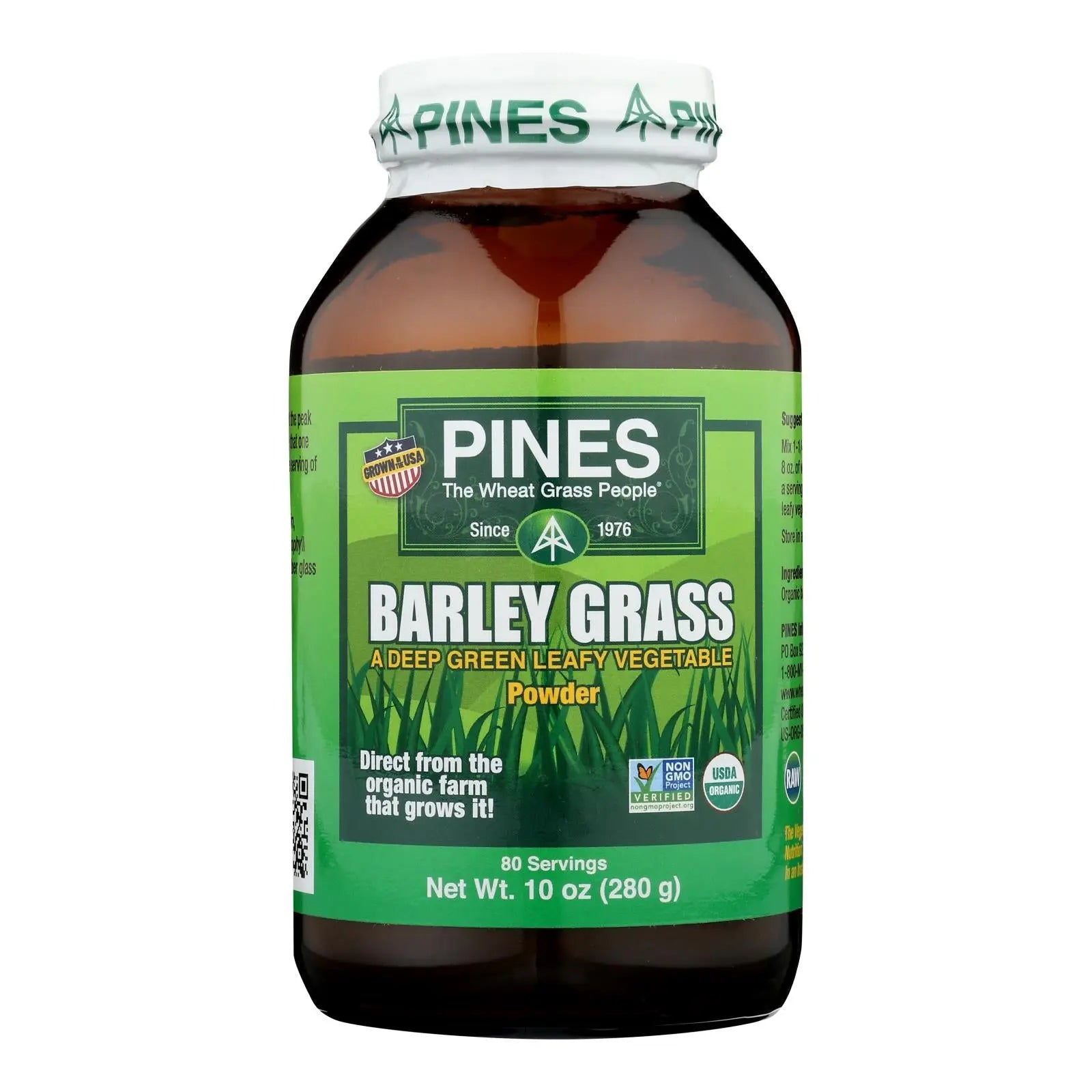 Pines International Barley Grass Powder - 10 Oz - GreatEagleInc