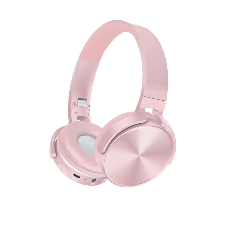 Pink Folding Bluetooth Headphones Soundbound