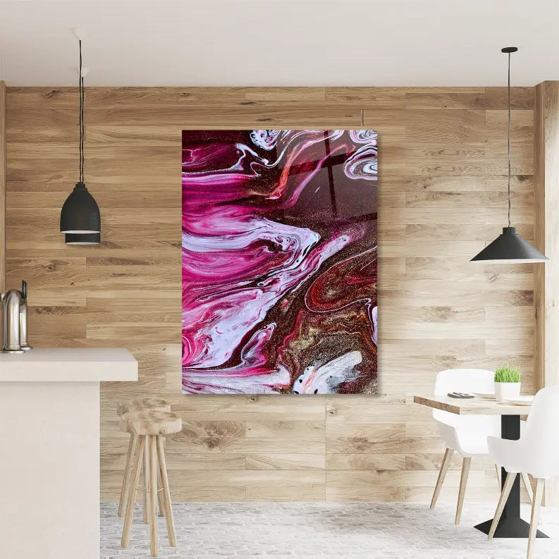 Pink Marble Glass Wall Art Monique Store