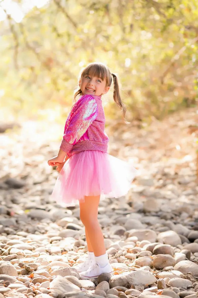 Pink Unicorn Sequin Bomber Jacket Little Mass