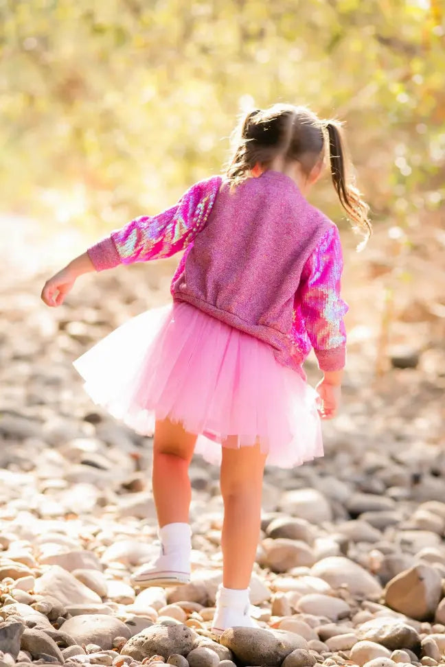 Pink Unicorn Sequin Bomber Jacket Little Mass