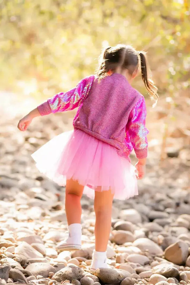 Pink Unicorn Sequin Bomber Jacket Little Mass