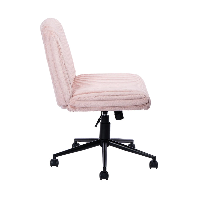 Pink and Black Adjustable Height Rolling Gaming Chair Homeroots Office