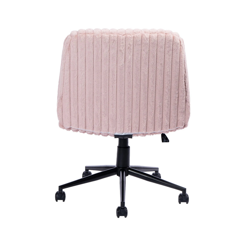 Pink and Black Adjustable Height Rolling Gaming Chair Homeroots Office