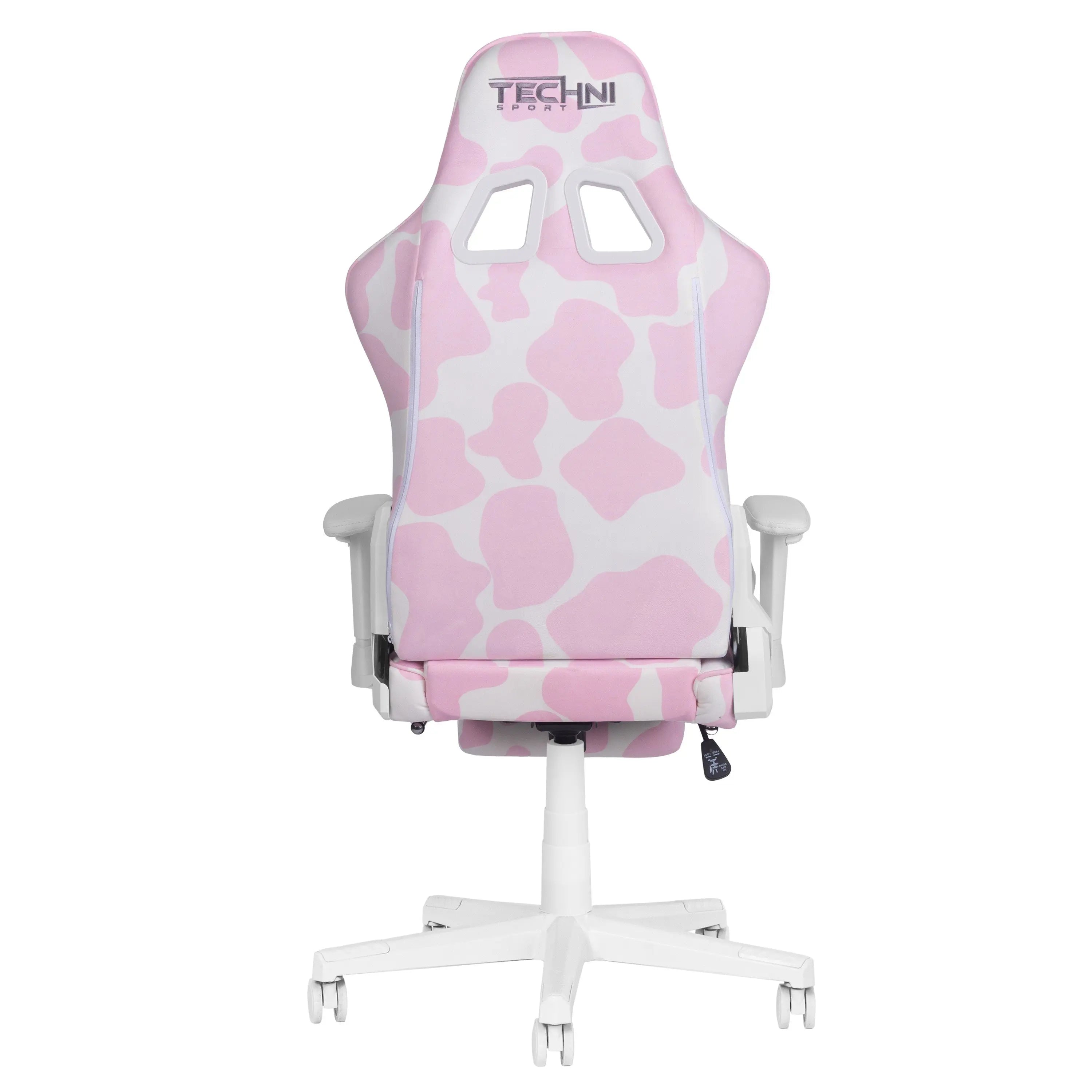 Pink and White Adjustable Height Swivel Rolling Gaming Chair Homeroots Office