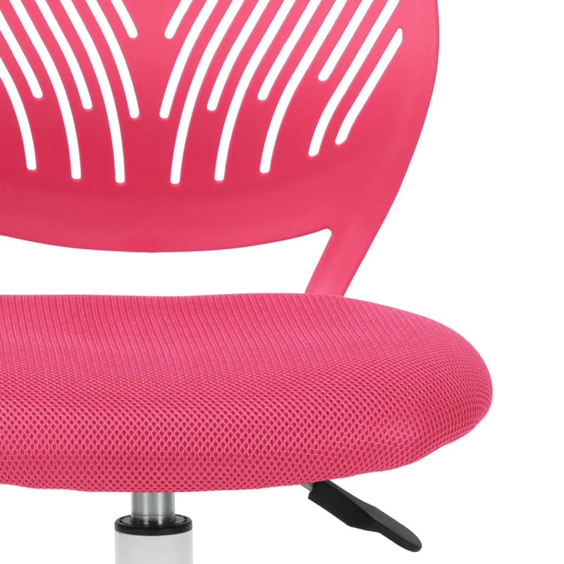 Pink and White Adjustable Height Swivel Rolling Office Chair Homeroots Office