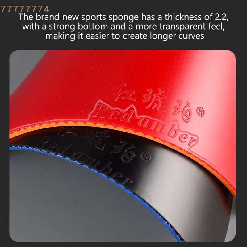 Pips-In Astringent Sponge Stick Ping Pong Rubber for Table Tennis Training Red Amber Highly Elastic Table Tennis Rubber GreatEagleInc