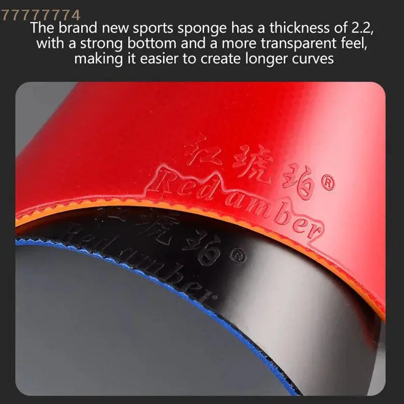 Pips-In Astringent Sponge Stick Ping Pong Rubber for Table Tennis Training Red Amber Highly Elastic Table Tennis Rubber GreatEagleInc