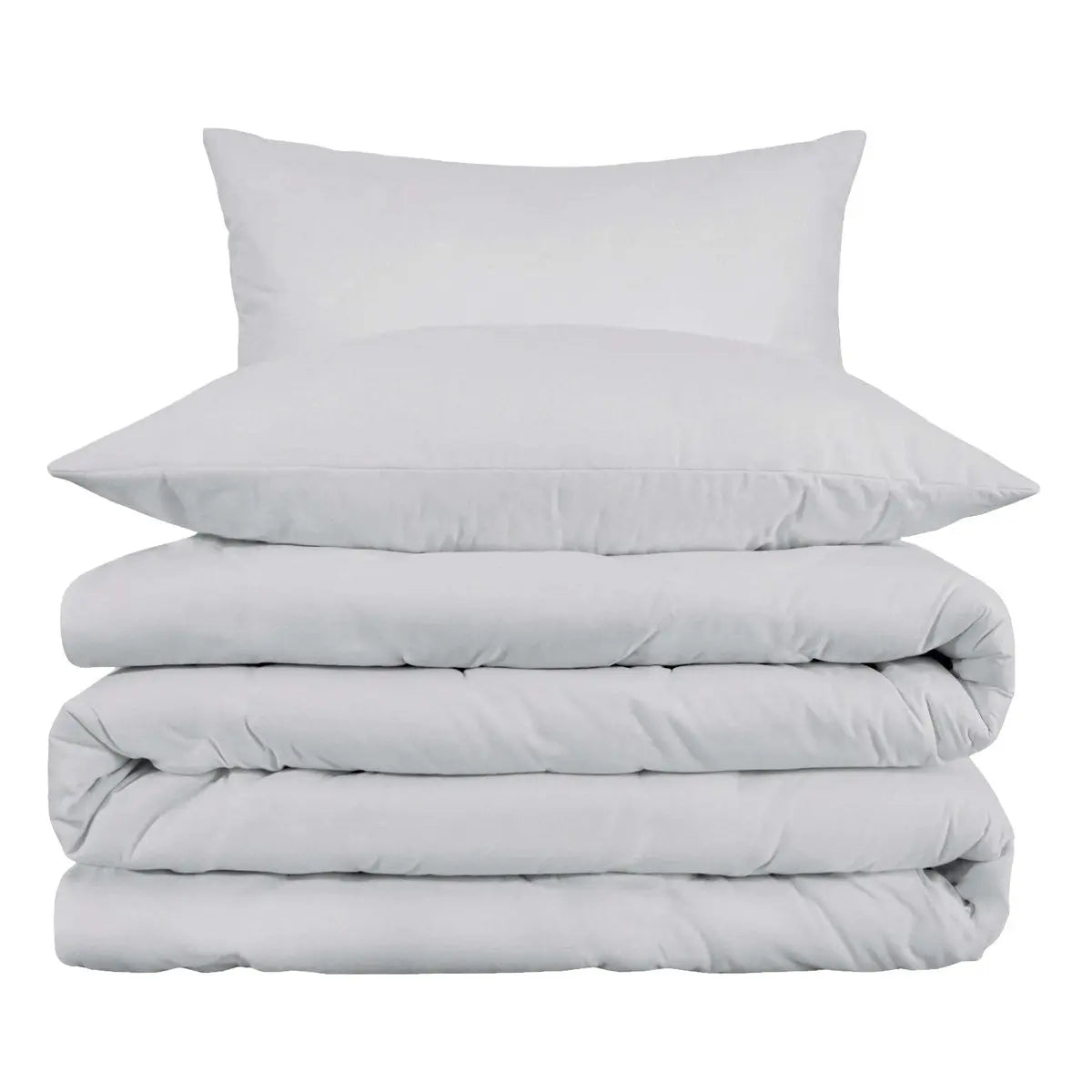 Platinum Queen Cotton Blend Washable Duvet Cover Set Homeroots Bed & Bath