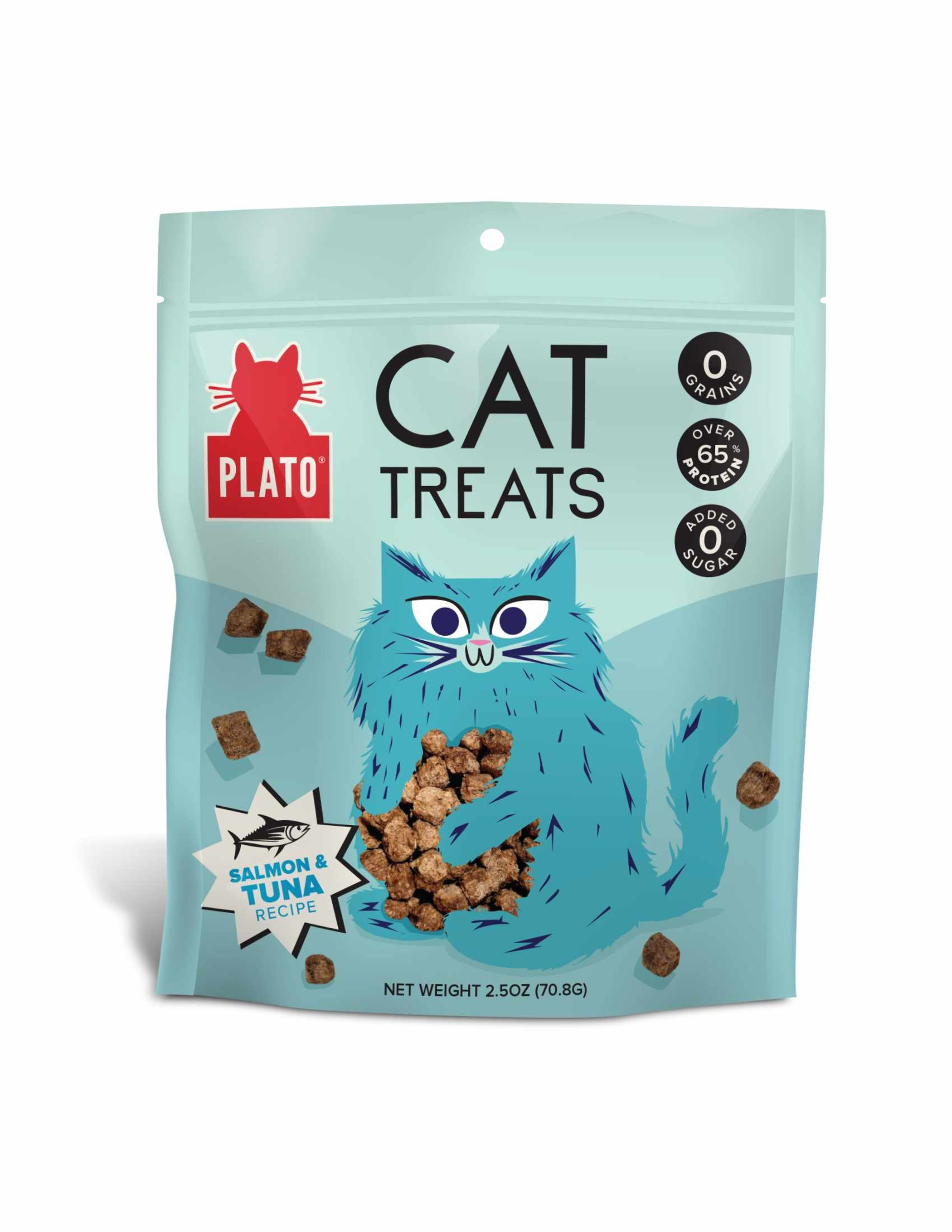 Plato Air-Dried Cat Treats Tuna & Salmon Recipe 2.5oz Plato Pet Treats