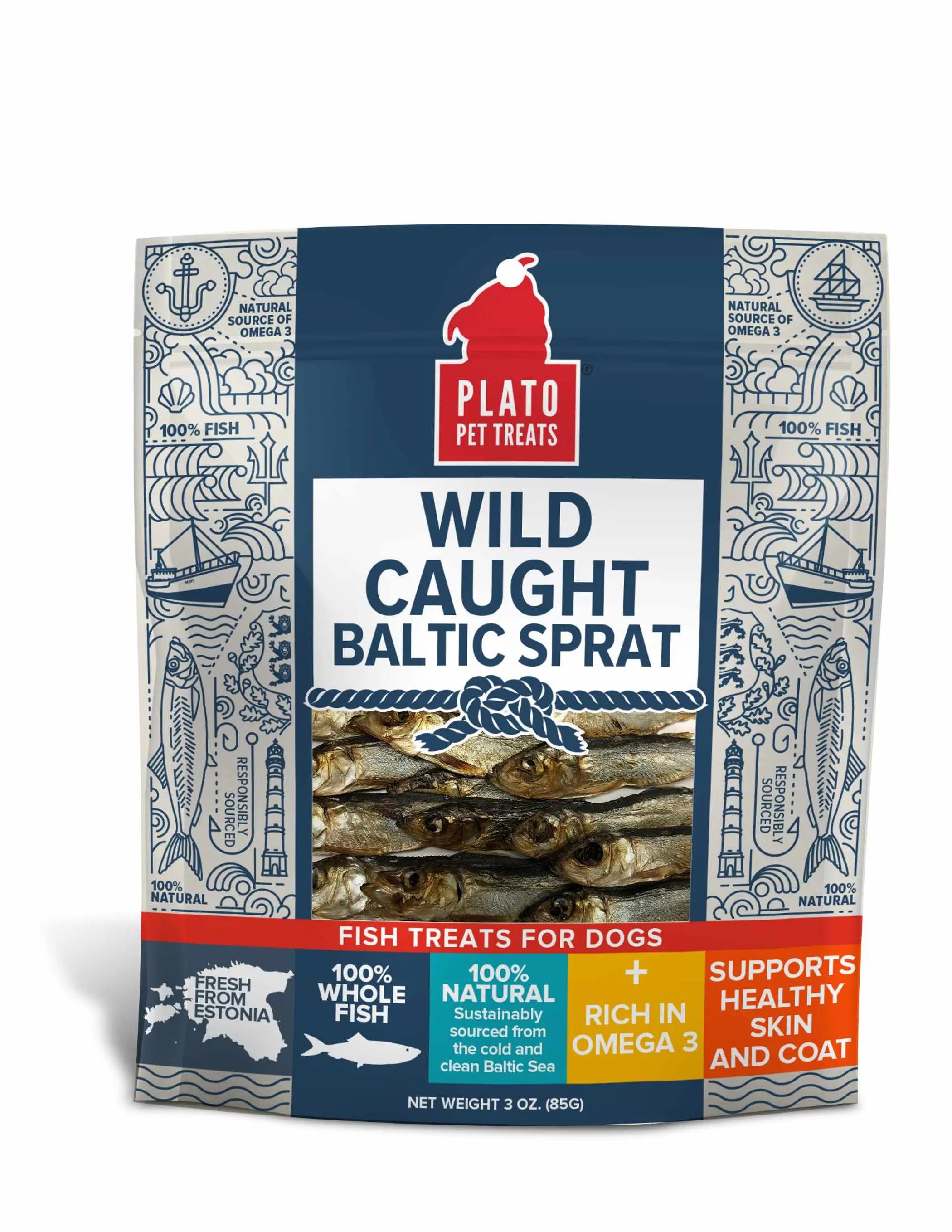 Plato Baltic Sprat 3oz Plato Pet Treats
