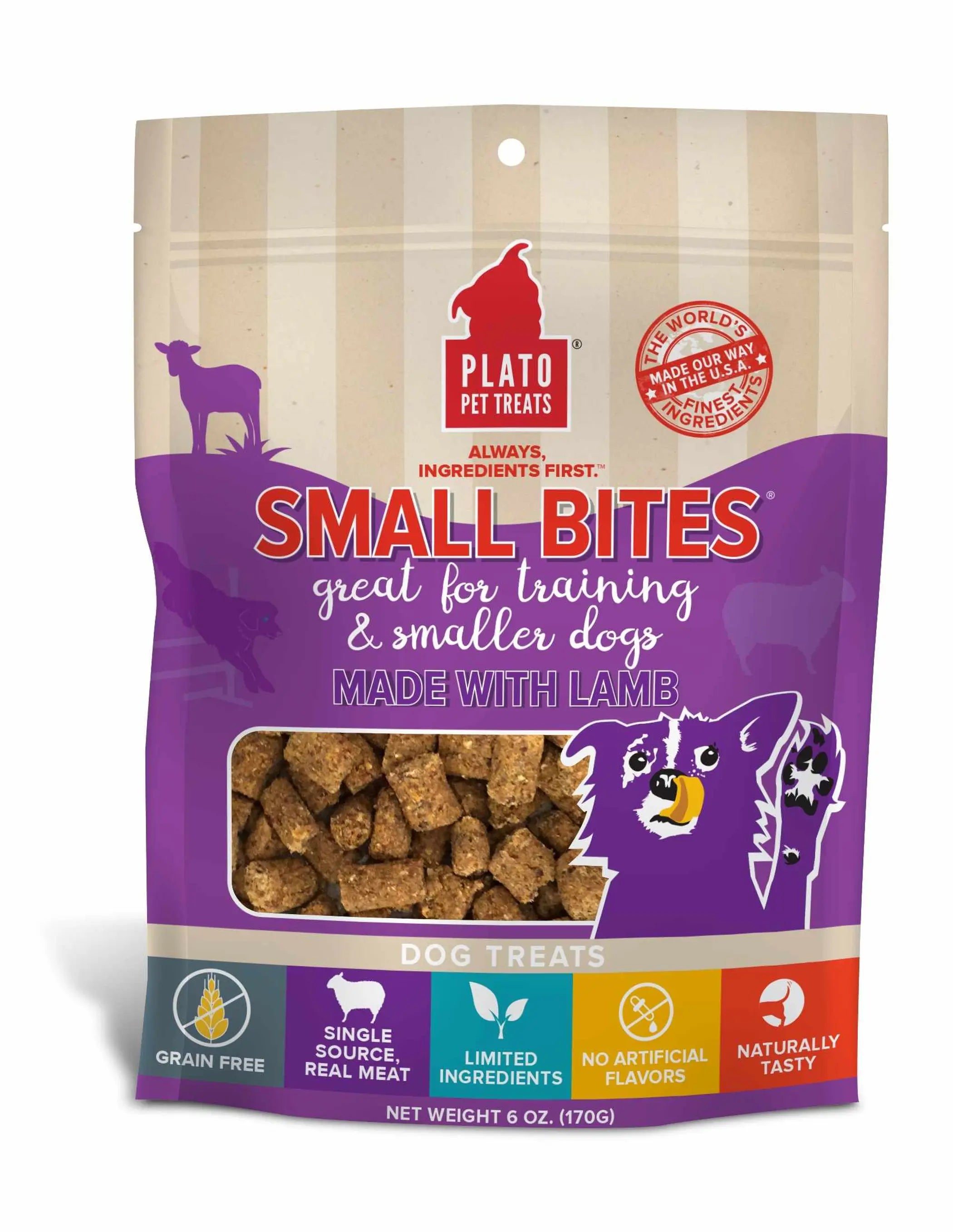 Plato Small Bites Lamb 6oz Plato Pet Treats