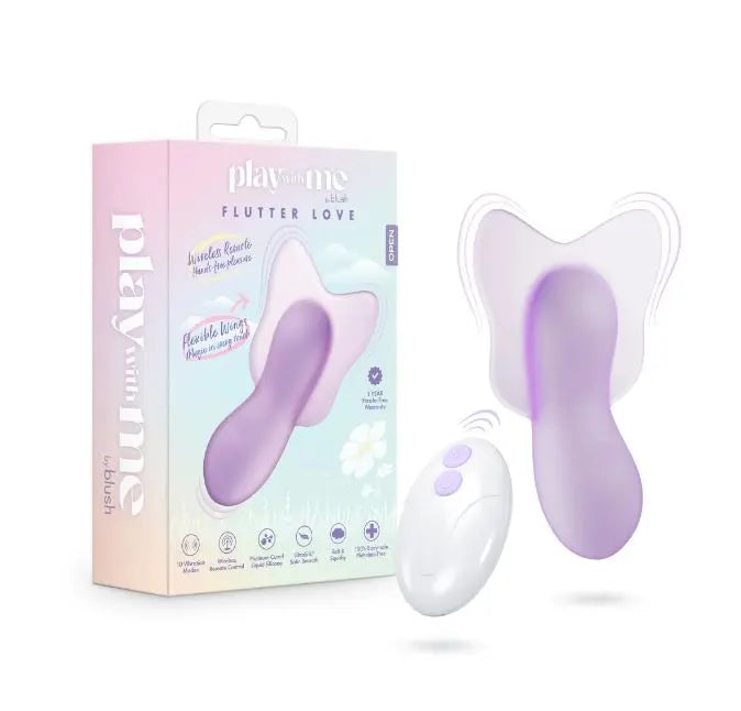 Play With Me Flutter Love Love Silicone Vibrator Blush Novelties