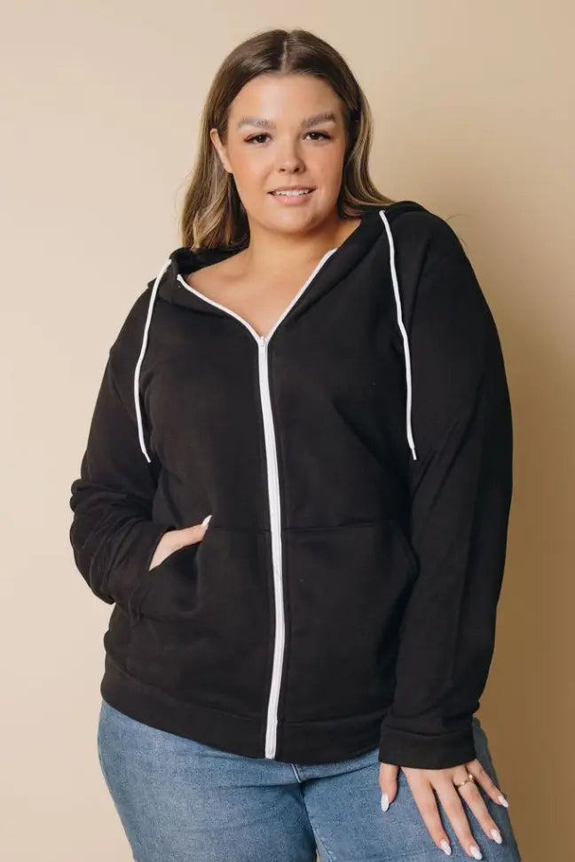 Plus Size - Jasmine Zip- Up Jacket Stay Warm in Style