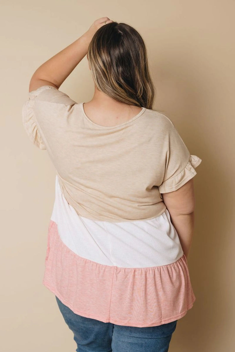 Plus Size - Teresa Ruffled Babydoll Top Stay Warm in Style