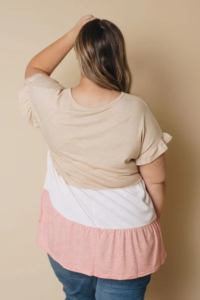 Plus Size - Teresa Ruffled Babydoll Top Stay Warm in Style
