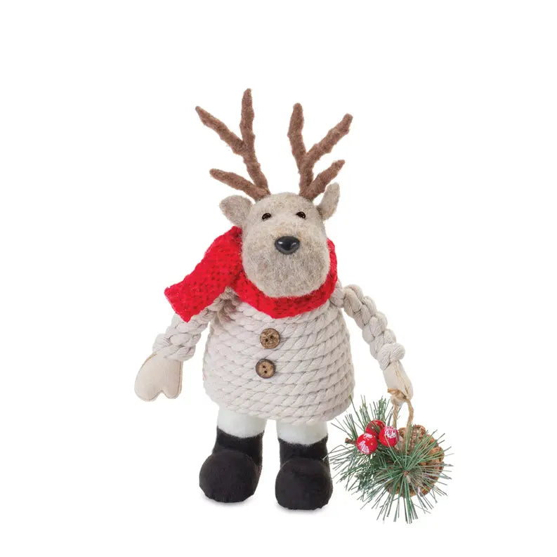 Plush Santa Snowman and Moose Melrose International