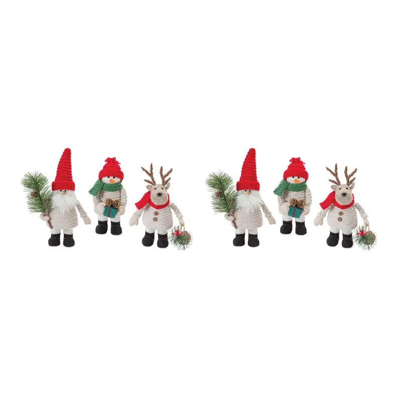 Plush Santa Snowman and Moose Melrose International