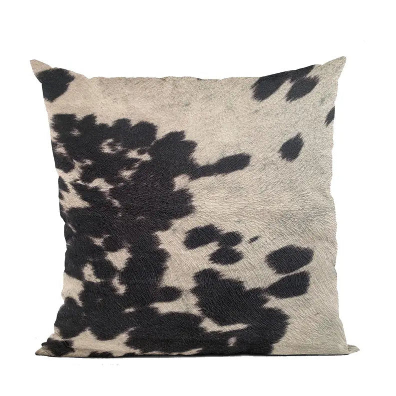 Plutus Black Cowhide Animal Luxury Throw Pillow Plutus Brands