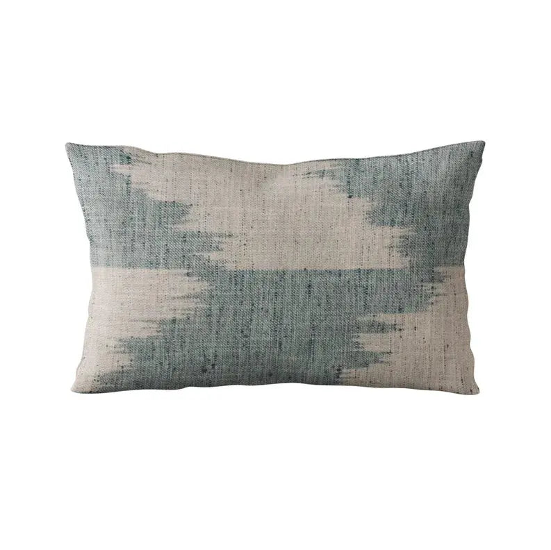 Plutus Blue Faded Abstract Luxury Throw Pillow Plutus Brands