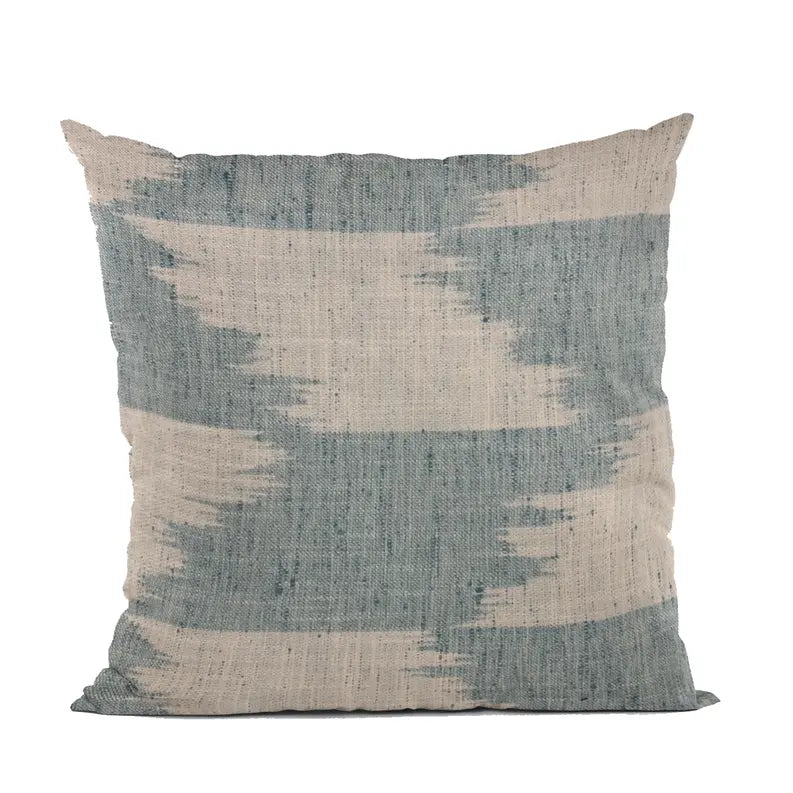 Plutus Blue Faded Abstract Luxury Throw Pillow Plutus Brands