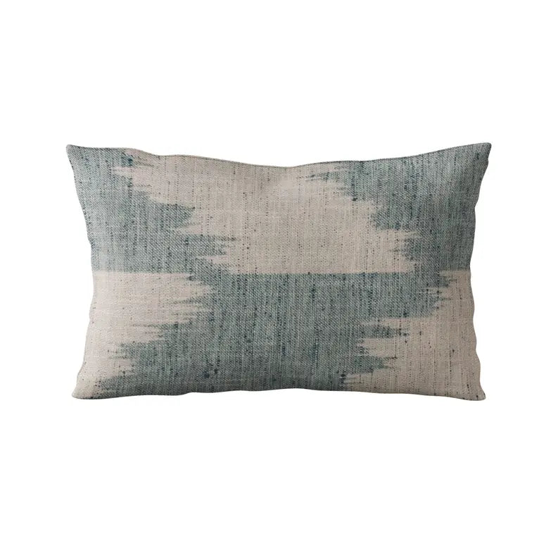 Plutus Blue Faded Abstract Luxury Throw Pillow Plutus Brands