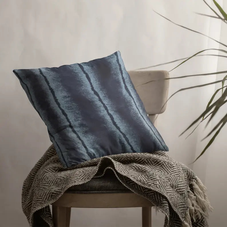 Plutus Blue Fluffy Fields Animal Faux Fur Luxury Throw Pillow Plutus Brands