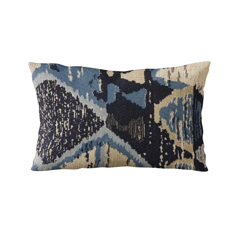 Plutus Blue Hidden Seas Abstract Luxury Throw Pillow Plutus Brands