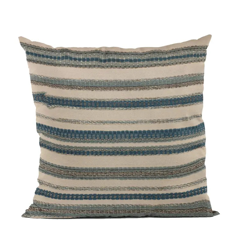 Plutus Blue Lanes Stripe Luxury Throw Pillow Plutus Brands