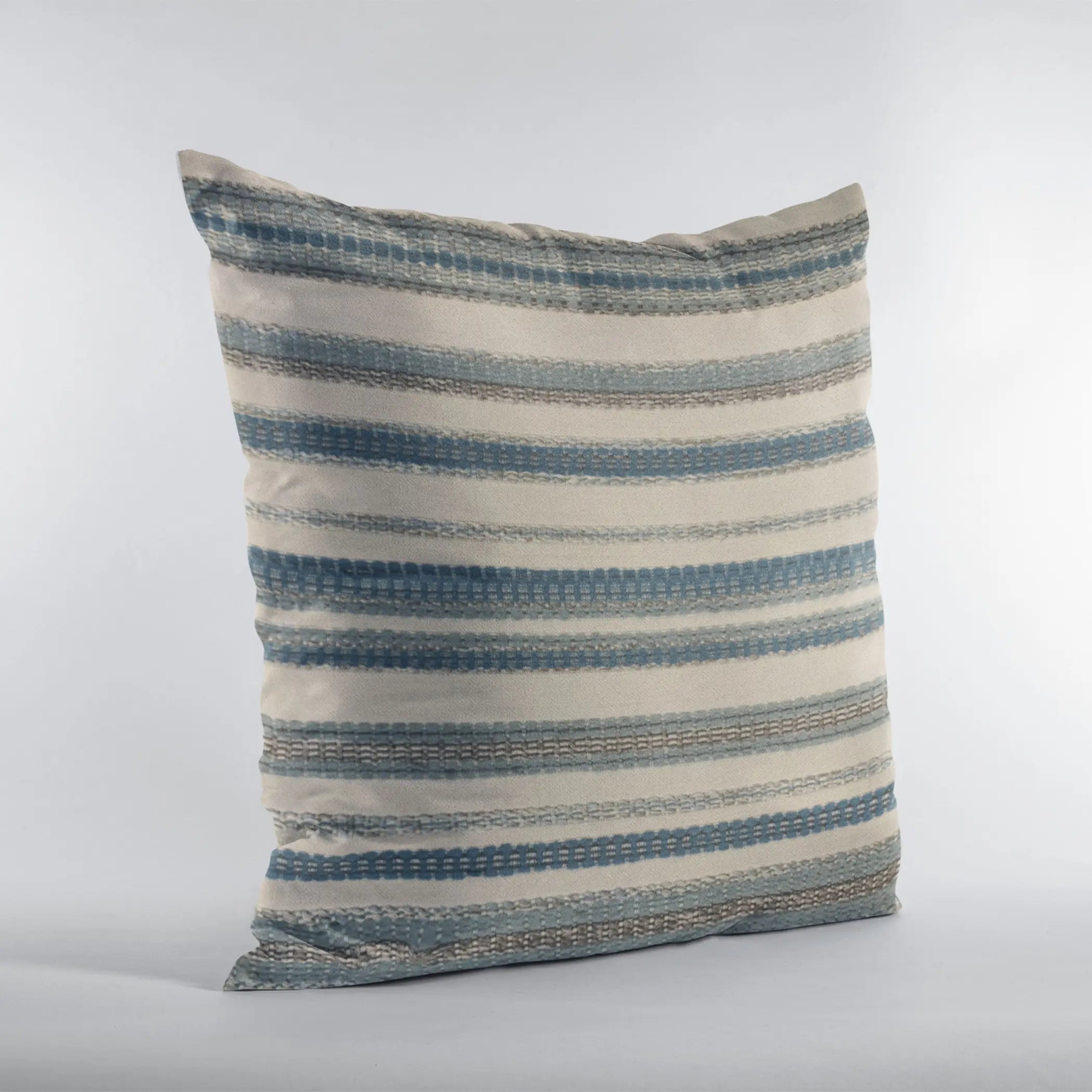 Plutus Blue Lanes Stripe Luxury Throw Pillow Plutus Brands
