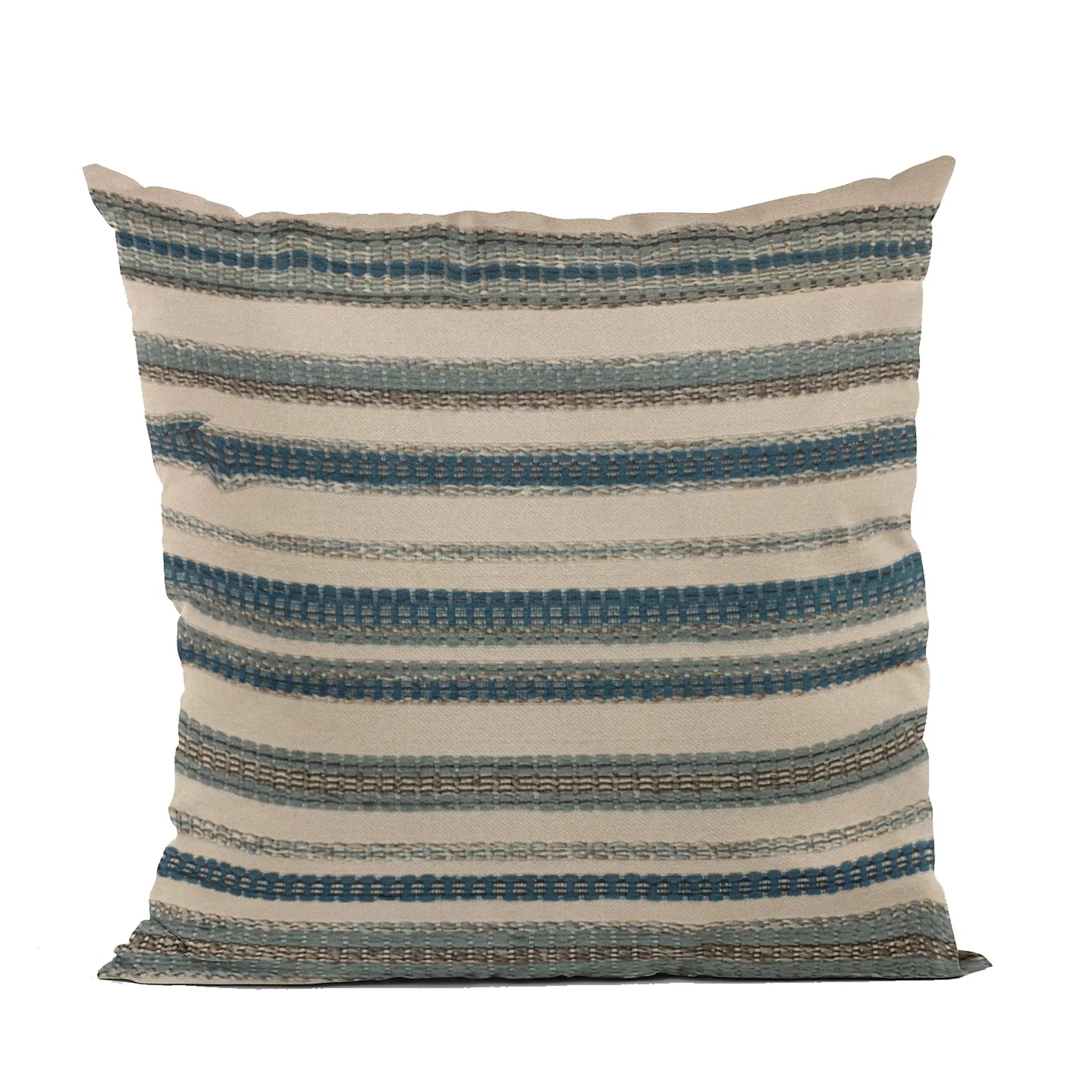 Plutus Blue Lanes Stripe Luxury Throw Pillow Plutus Brands