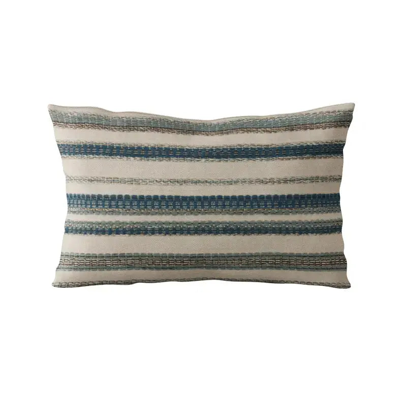 Plutus Blue Lanes Stripe Luxury Throw Pillow Plutus Brands