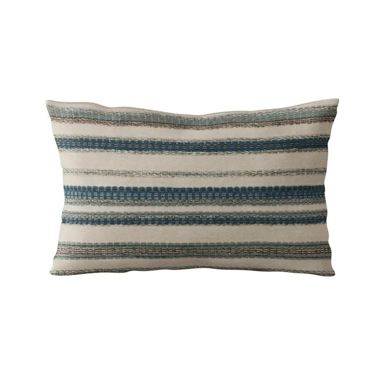 Plutus Blue Lanes Stripe Luxury Throw Pillow Plutus Brands