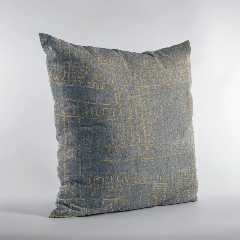 Plutus Blue Lux Abstract Luxury Throw Pillow Plutus Brands