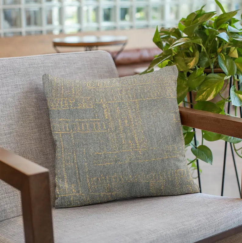 Plutus Blue Lux Abstract Luxury Throw Pillow Plutus Brands
